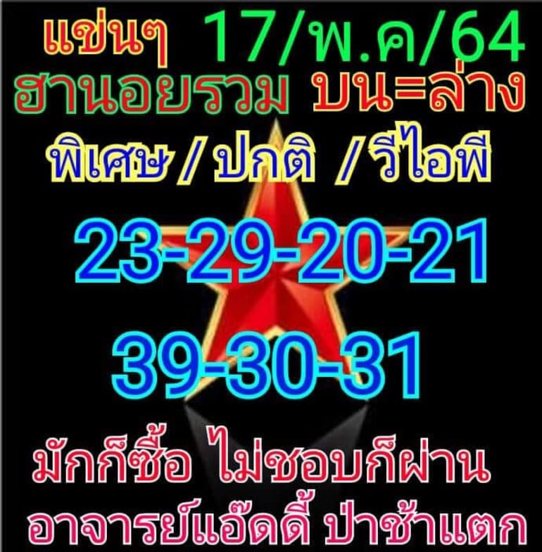 หวยฮานอย 17/5/64 ชุดที่ 9