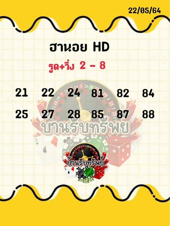 หวยฮานอย 22/5/64 ชุดที่ 5