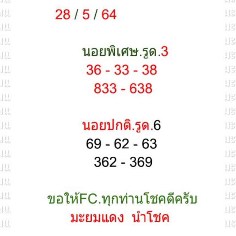 หวยฮานอย 28/5/64 ชุดที่ 8