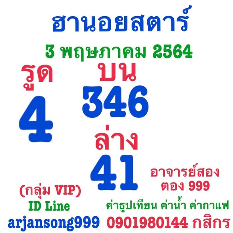 หวยฮานอย 3/5/64 ชุดที่ 8