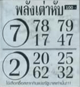 หวยพลังเต่าหับ 16/6/64