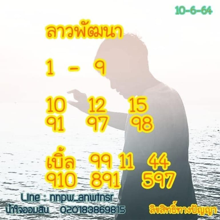 หวยลาว 10/6/64 ชุดที่ 2