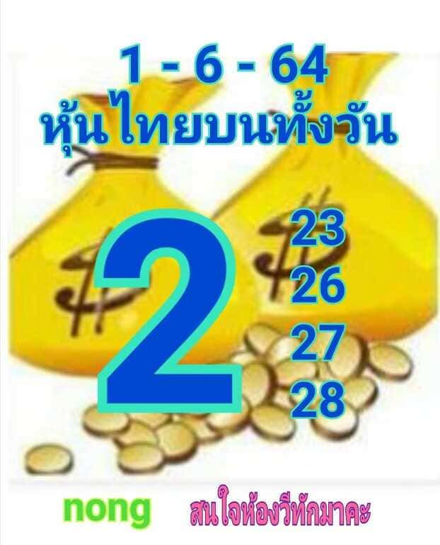 หวยหุ้น 1/6/64 ชุดที่ 6