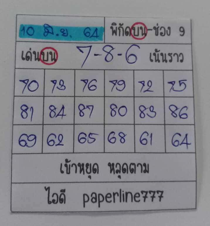 หวยหุ้น 10/6/64 ชุดที่ 8