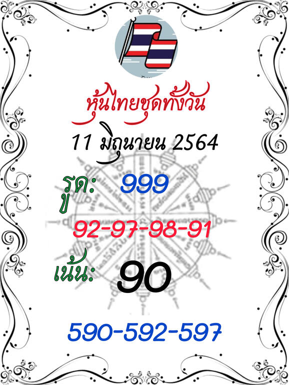 หวยหุ้น 11-6/64 ชุดที่ 3