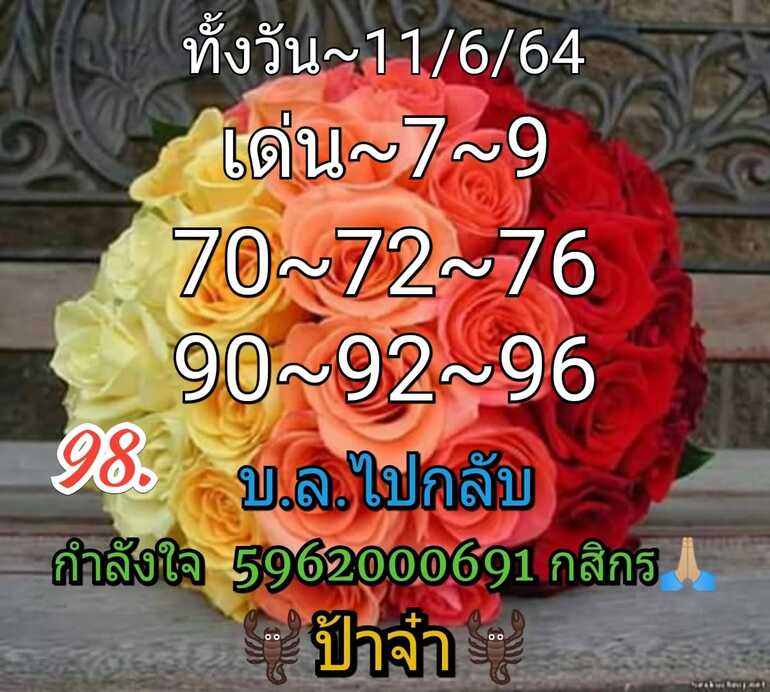 หวยหุ้น 11/6/64 ชุดที่ 7