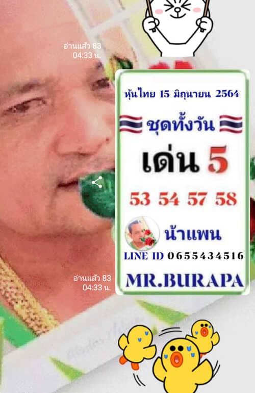 หวยหุ้น 15/6/64 ชุดที่ 3