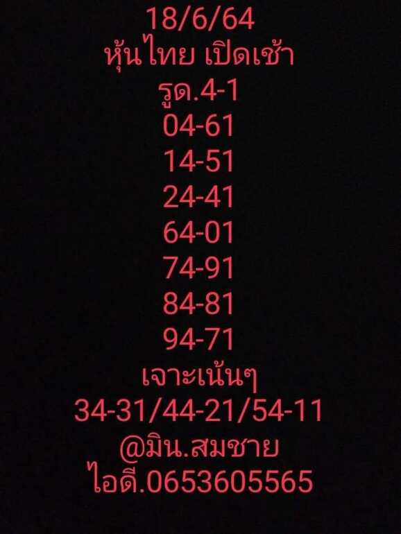 หวยหุ้น 18/6/64 ชุดที่ 4