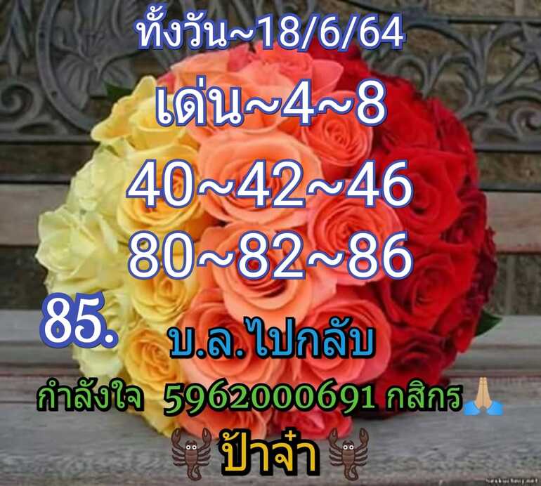 หวยหุ้น 18/6/64 ชุดที่ 9