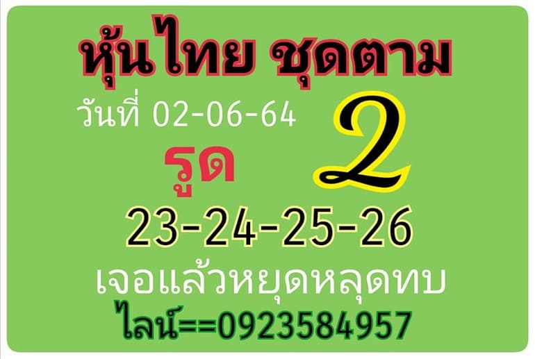 หวยหุ้น 2/6/64 ชุดที่ 4