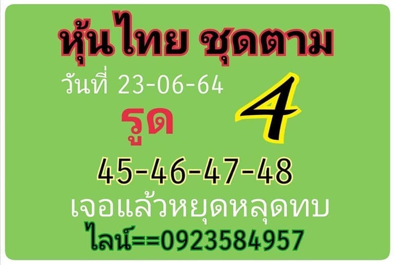 หวยหุ้น 23/6/64 ชุดที่ 7