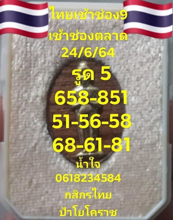 หวยหุ้น 24/6/64 ชุดที่ 1