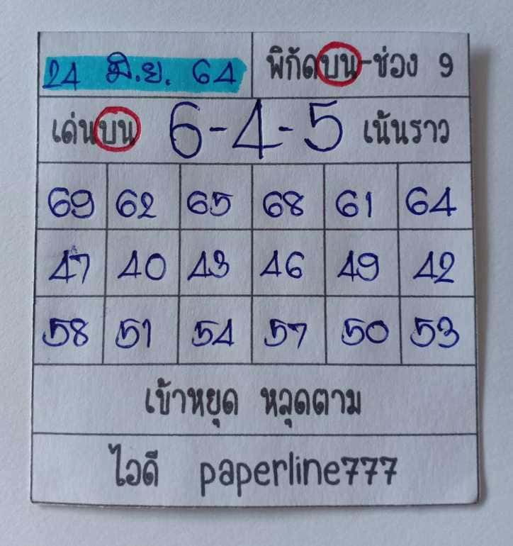 หวยหุ้น 24/6/64 ชุดที่ 5