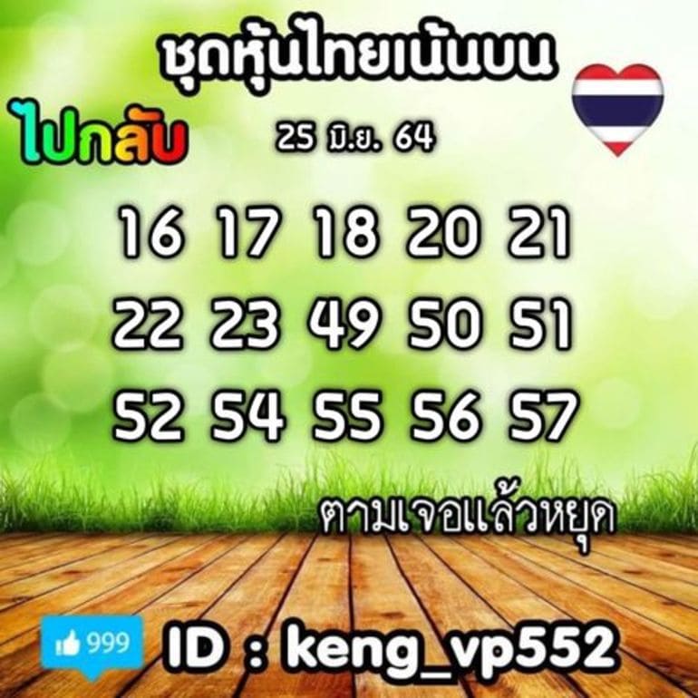 หวยหุ้น 25/6/64 ชุดที่ 3