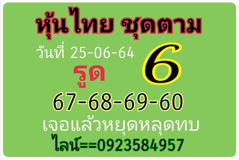 หวยหุ้น 25/6/64 ชุดที่ 5