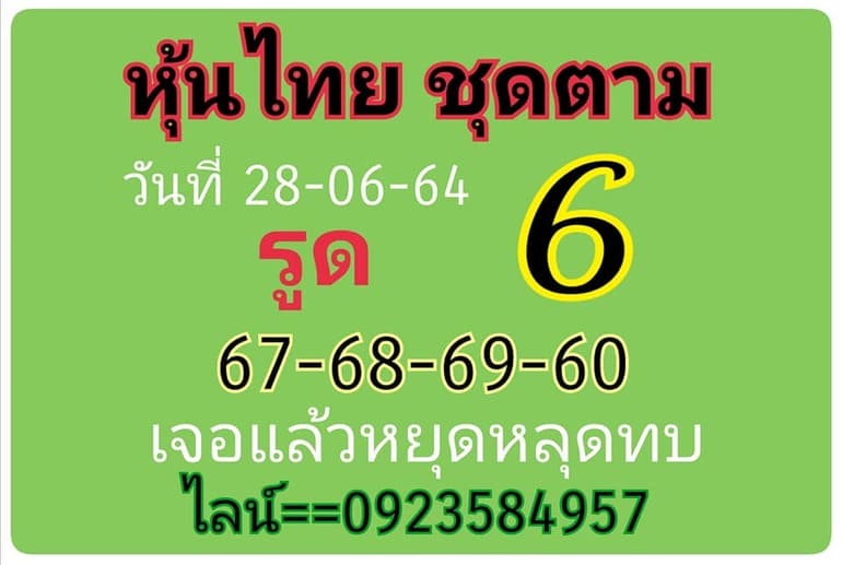 หวยหุ้น 28/6/64 ชุดที่ 5