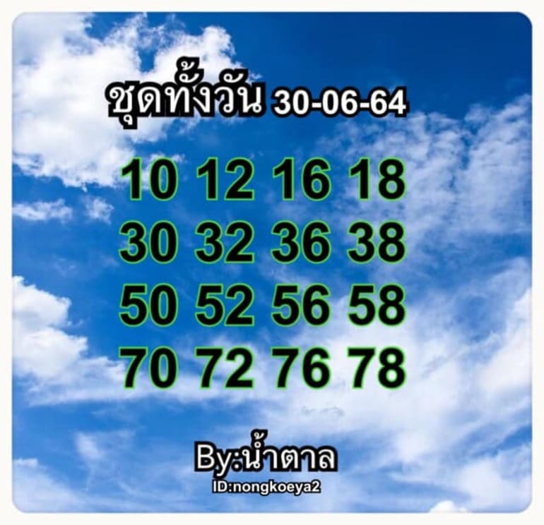 หวยหุ้น 30/6/64 ชุดที่ 6