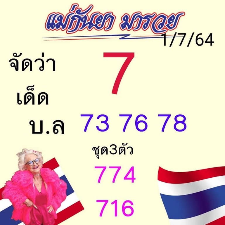 หวยฮานอย 1/7/64 ชุดที่ 3