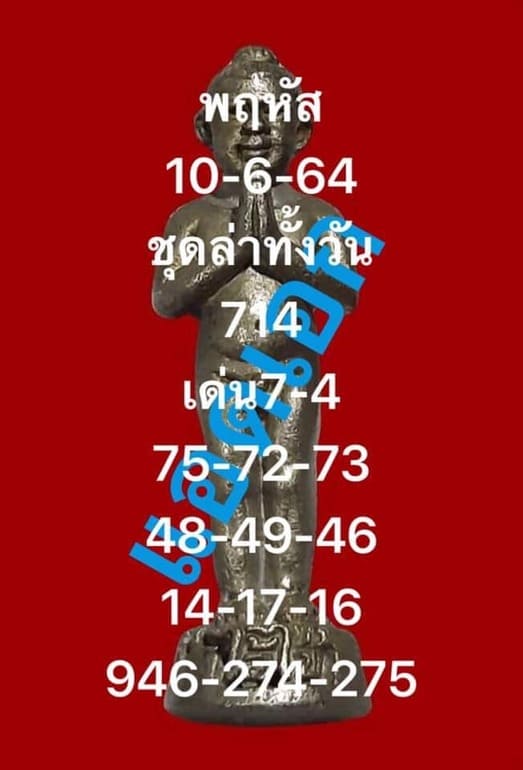 หวยฮานอย 10/6/64 ชุดที่ 3