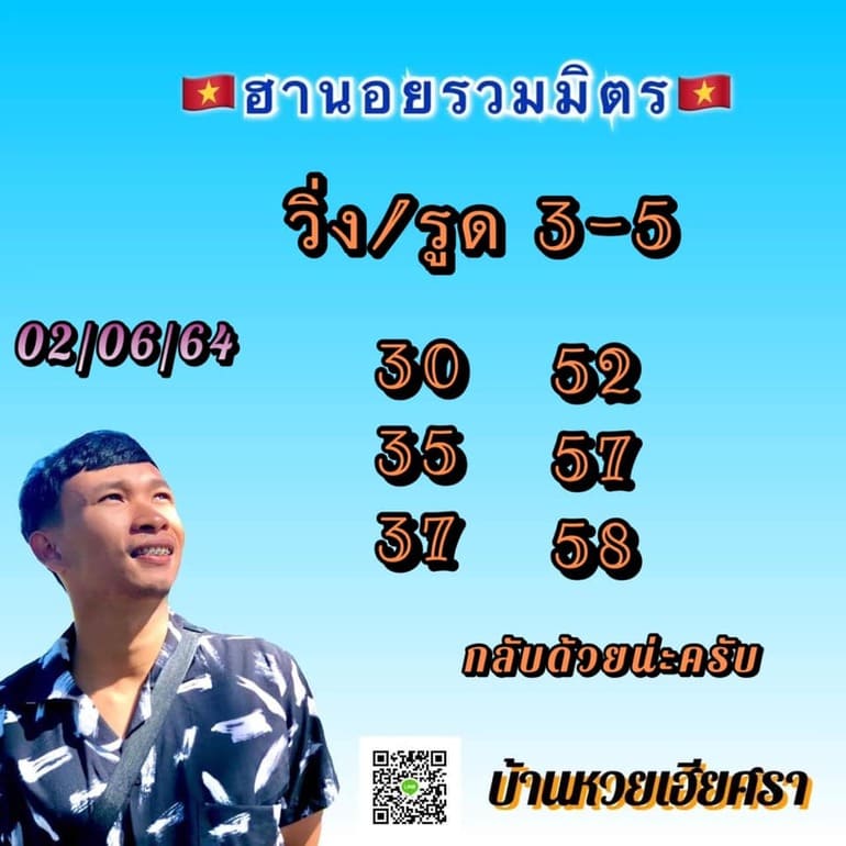 หวยฮานอย 2/9/64 ชุดที่ 1