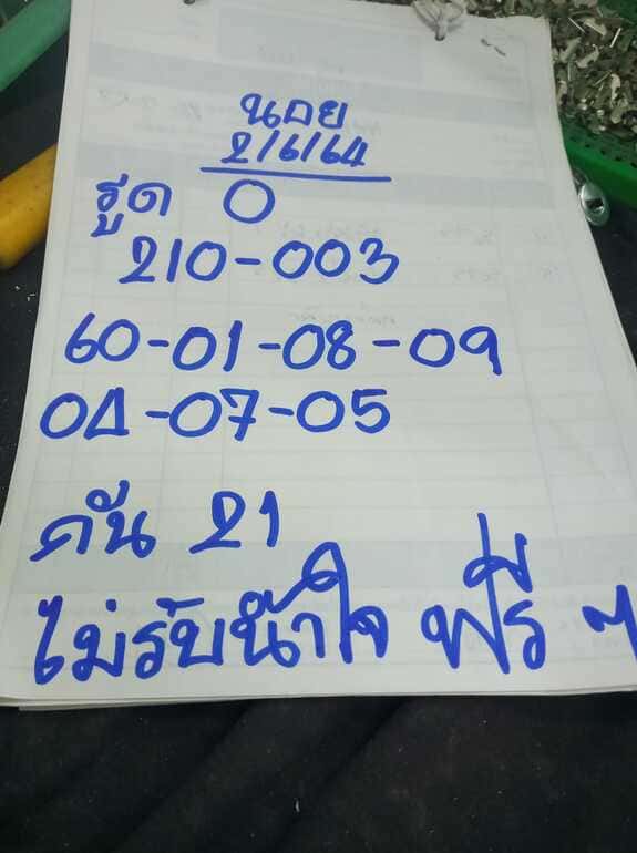 หวยฮานอย 2/9/64 ชุดที่ 4