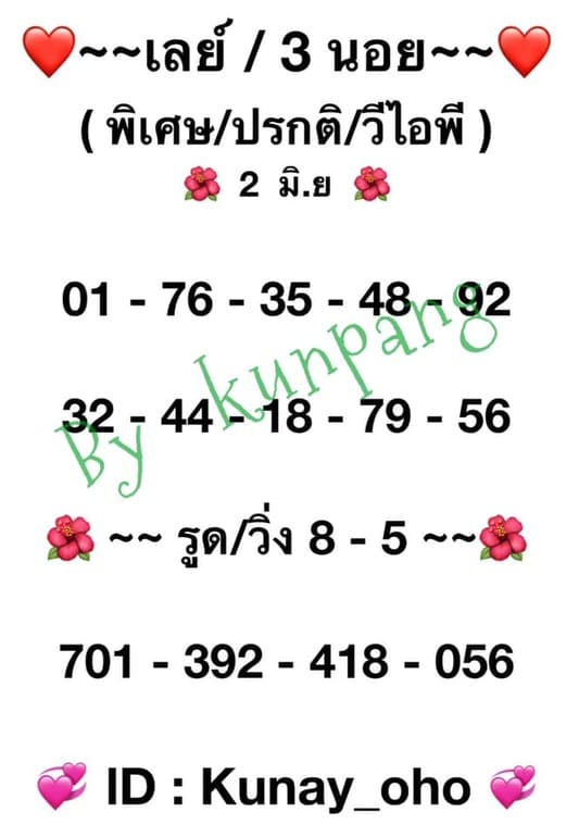 หวยฮานอย 2/9/64 ชุดที่ 7