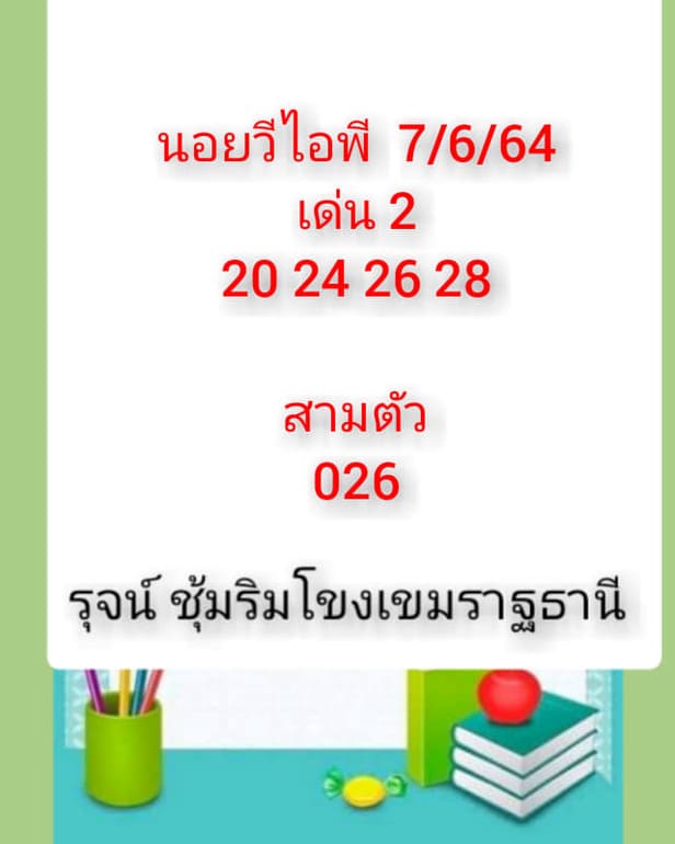 หวยฮานอย 7/6/64 ชุดที่ 8