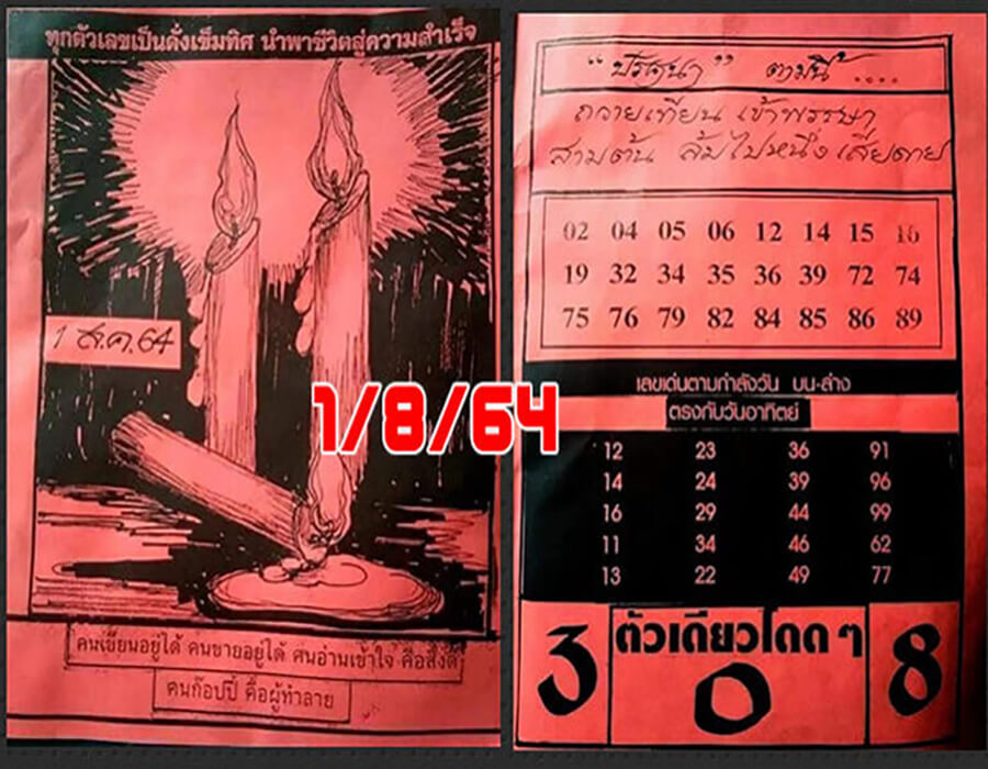 หวยภาพปริศนา 1/8/64