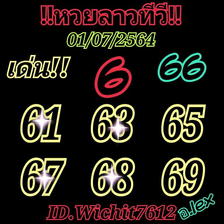 หวยลาว 1/7/64 ชุดที่ 3