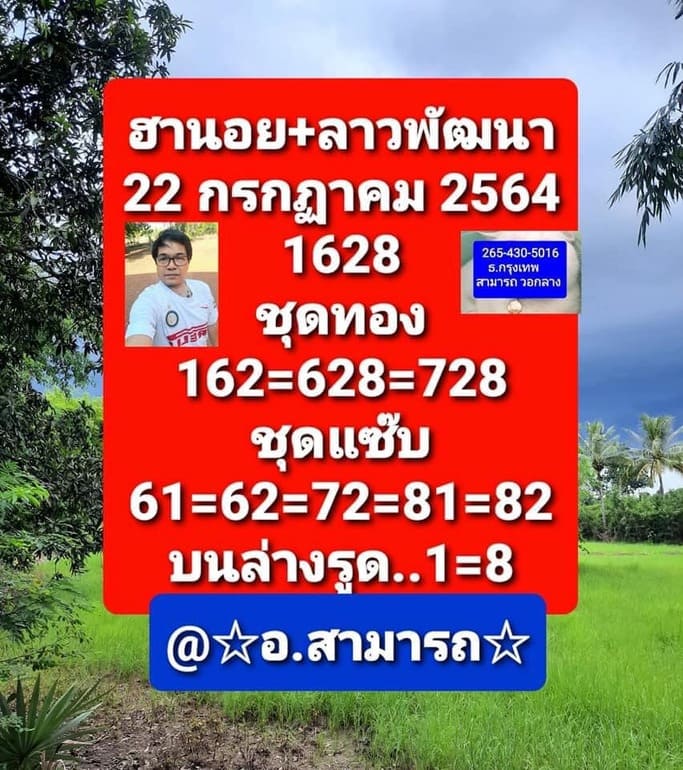 หวยลาว 22/7/64 ชุดที่ 3