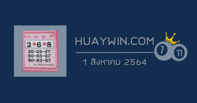 หวยศิษย์หลวงพ่อเนื่อง 1/8/64