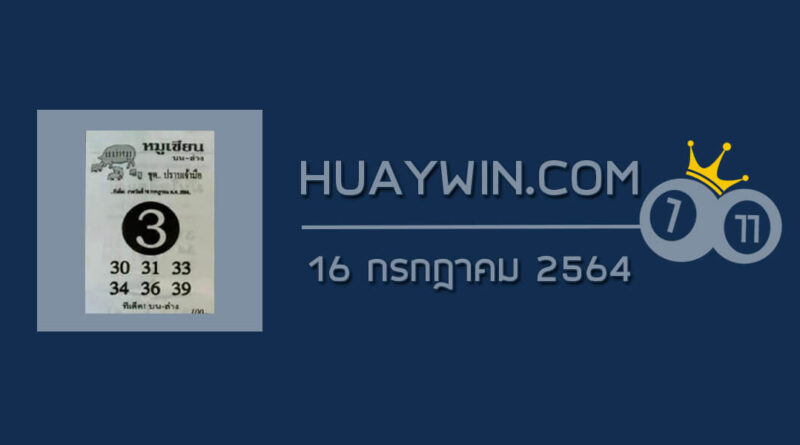 หวยหมูเซียน 16/7/64