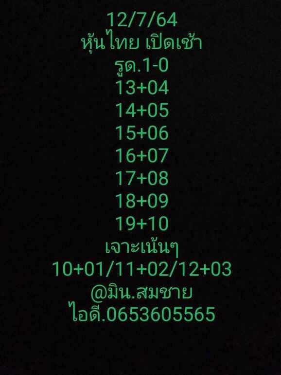 หวยหุ้น 12/7/64 ชุดที่ 5