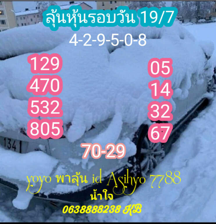 หวยหุ้น 19/7/64 ชุดที่ 9