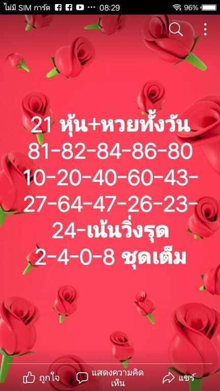 หวยหุ้น 21/7/64 ชุดที่ 4