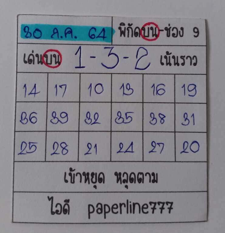 หวยหุ้น 30/7/64 ชุดที่ 9