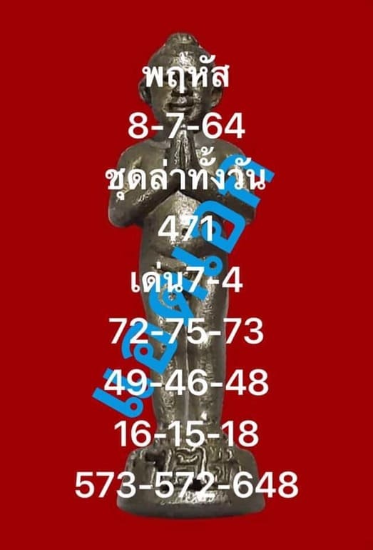 หวยหุ้น 8/7/64 ชุดที่ 8