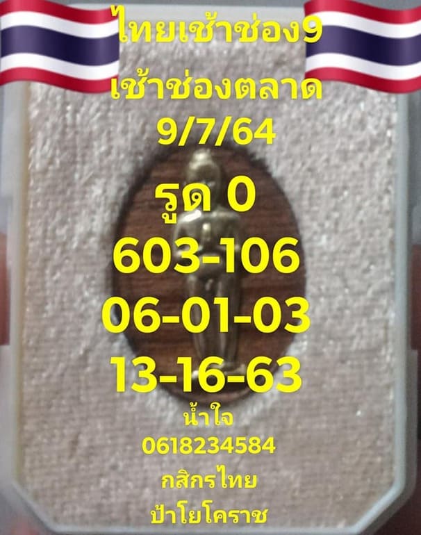 หวยหุ้น 9/7/64 ชุดที่ 1