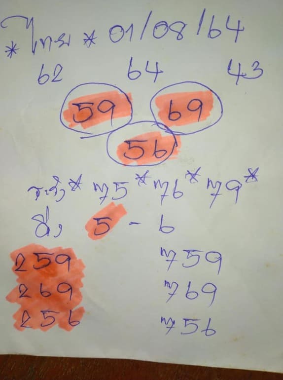 หวยฮานอย 1/8/64 ชุดที่ 5