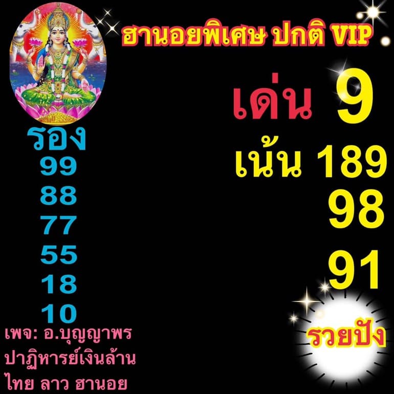 หวยฮานอย 25/7/64 ชุดที่ 9