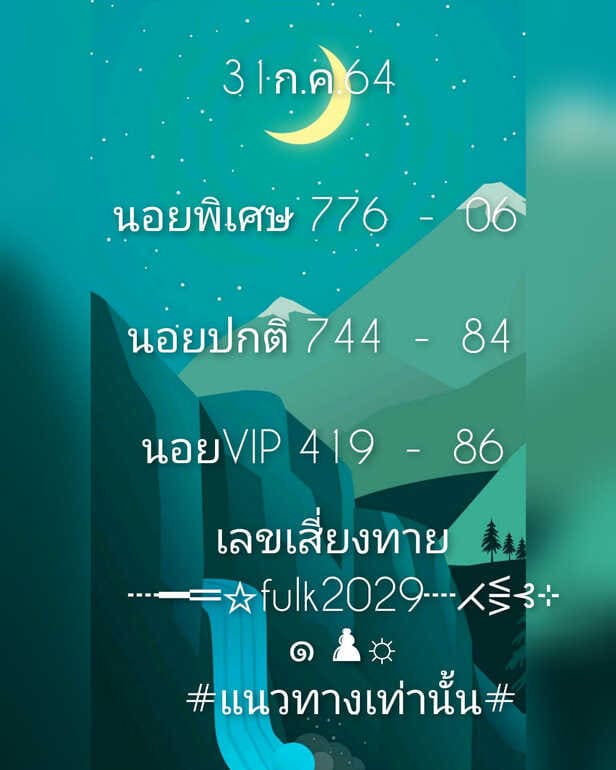 หวยฮานอย 31/7/64 ชุดที่ 10