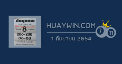 หวยชัยชุมแพ 1/9/64