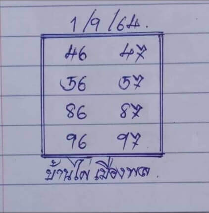 หวยบ้านไผ่เมืองพล 1/9/64