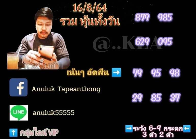 หวยหุ้น 16/8/64 ชุดที่่ 6