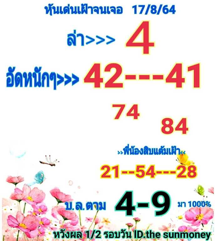 หวยหุ้น 17/8/64 ชุดที่ 7