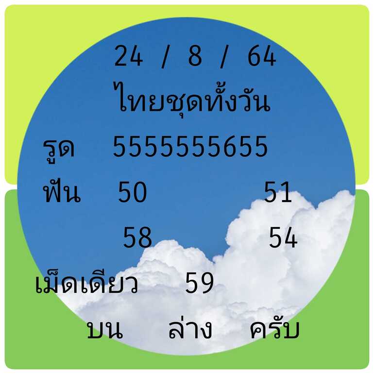 หวยหุ้น 24/8/64 ชุดที่ 2