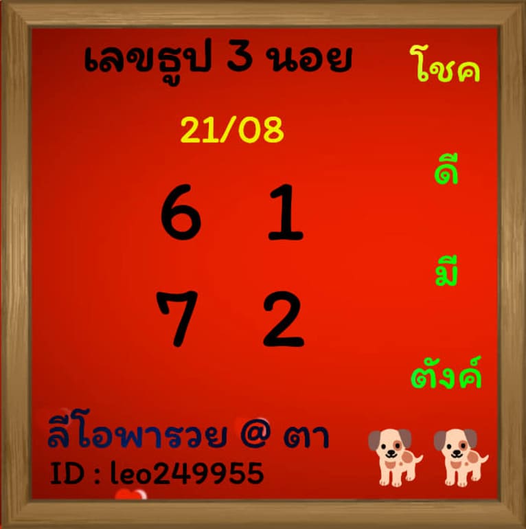 หวยฮานอย 21/8/64 ชุดที่ 2