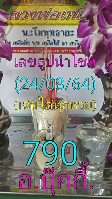 หวยฮานอย 24/8/64 ชุดที่ 2