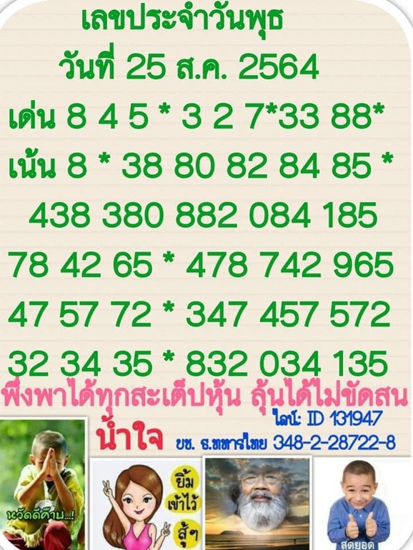 หวยฮานอย 25/8/64 ชุดที่ 2