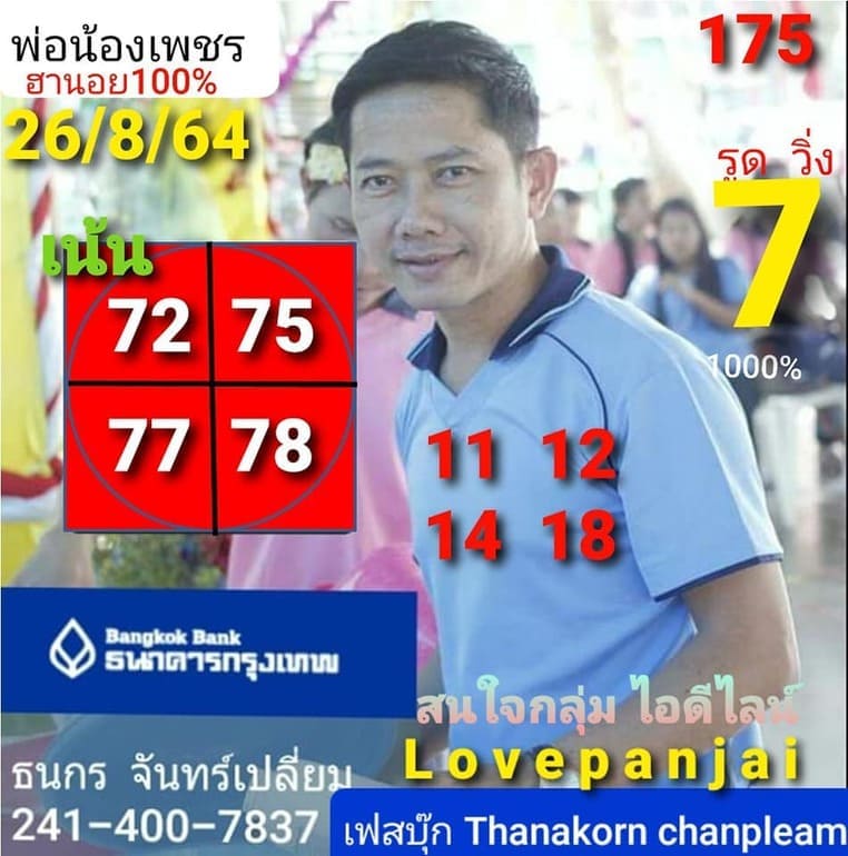 หวยฮานอย 26/8/64 ชุดที่ 10